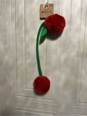 Pally Paws Interactive Rope Toy with Squeakers Fruit Theme Rope Toy for Tug 20”